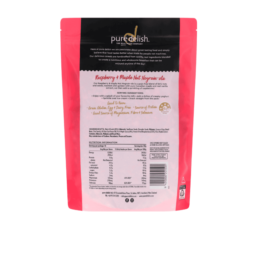 Raspberry & Maple Nut 'Nograin-ola' 800g - Image 2