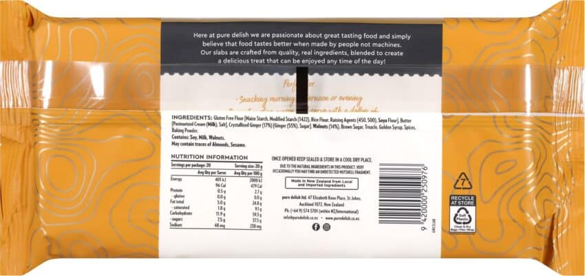Spicy Ginger & Walnut Caramel Slab 400G - Image 2