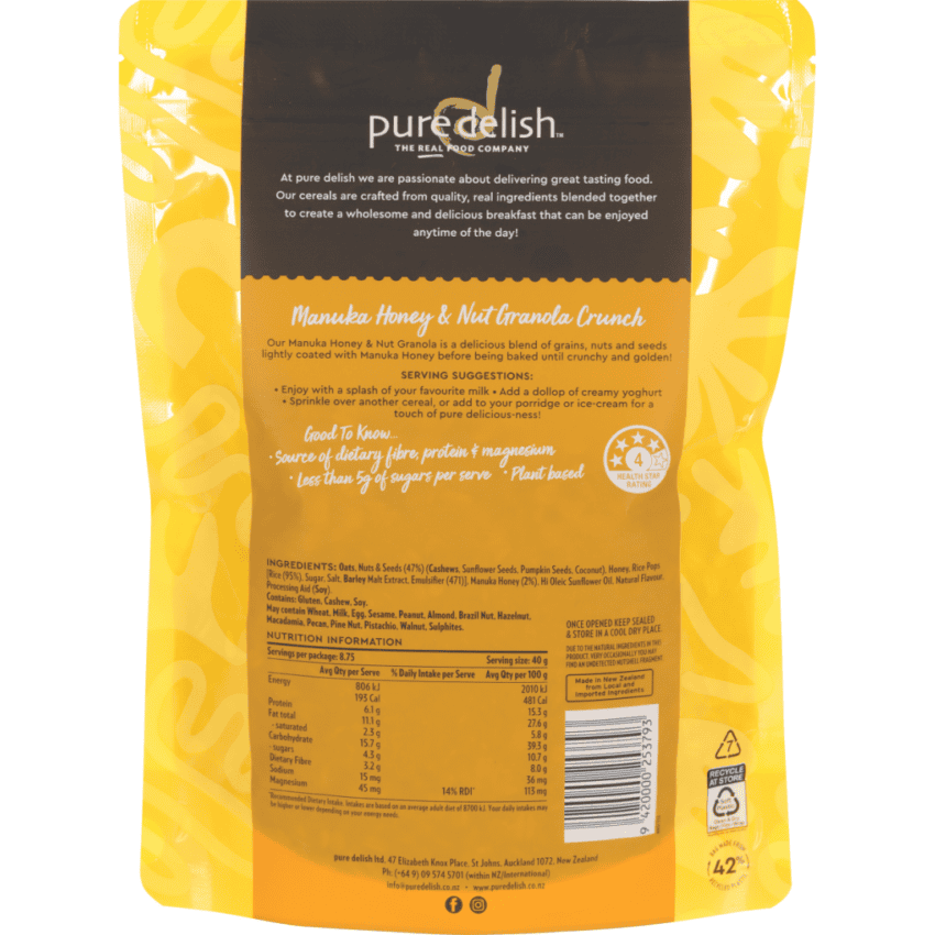 Manuka Honey & Nut Granola Crunch - Image 2