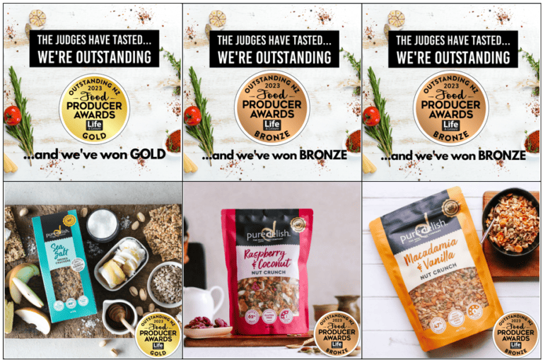 pure delish Wins Big at the Outstanding NZ Food Producer Awards!