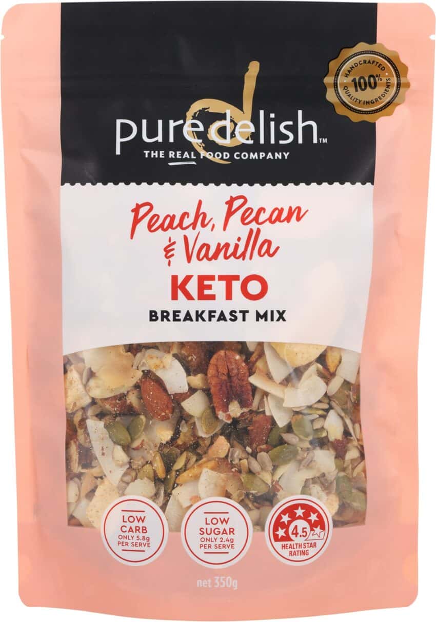 Peach, Pecan & Vanilla Breakfast Mix 350g
