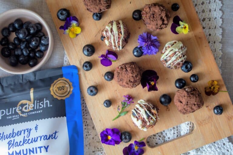 Blueberry, Blackcurrant & Chocolate Immunity Bliss Balls