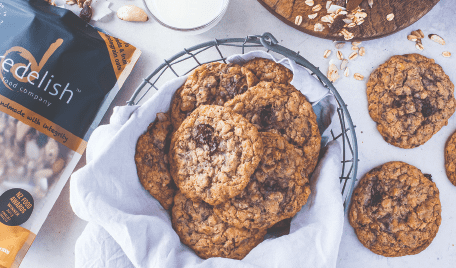 chocolate & original chunky nut muesli cookies